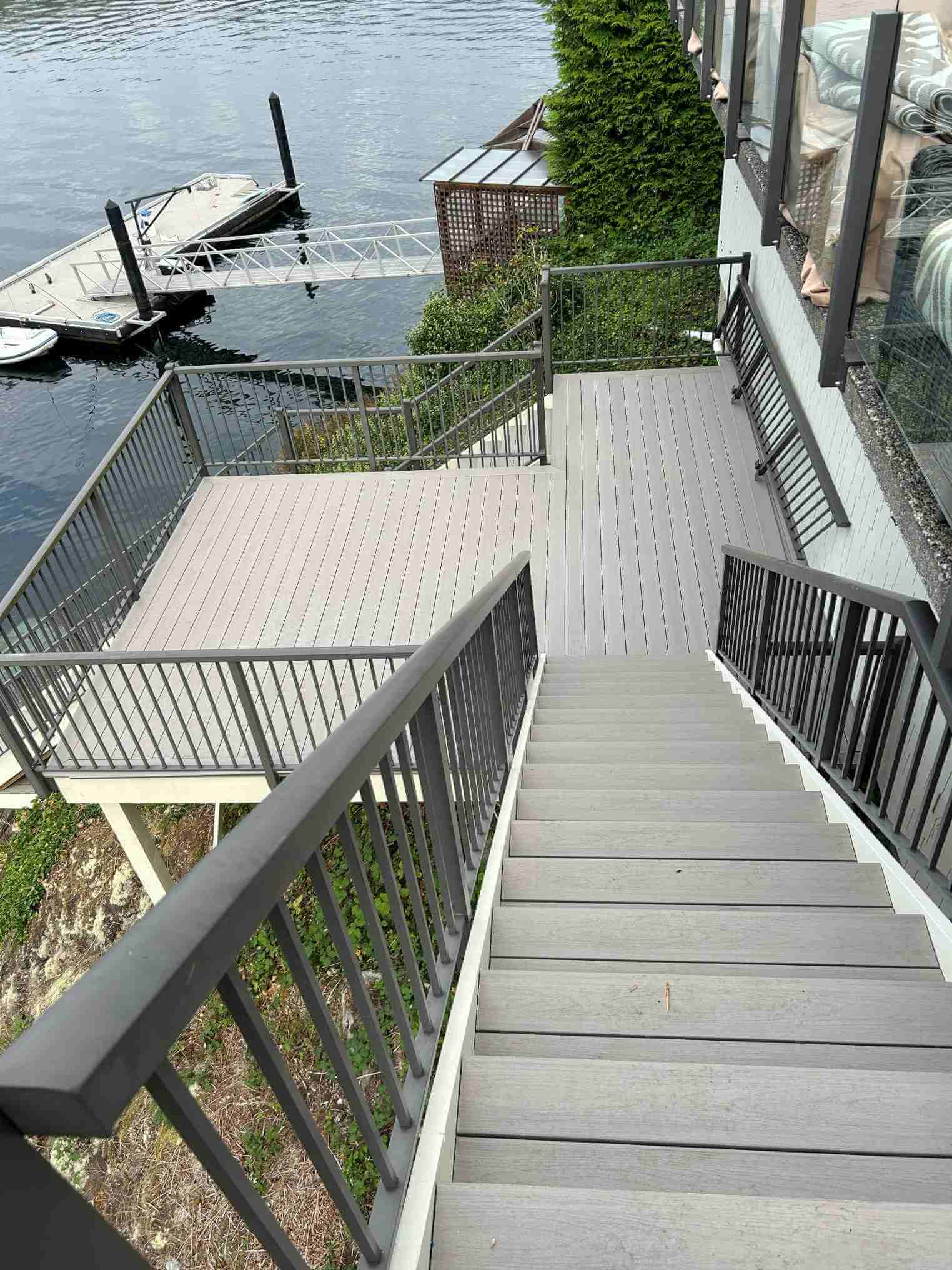 VSFRAME Multi-Level PVC Deck & Staircase in Belcarra, BC – Ocean Access Build